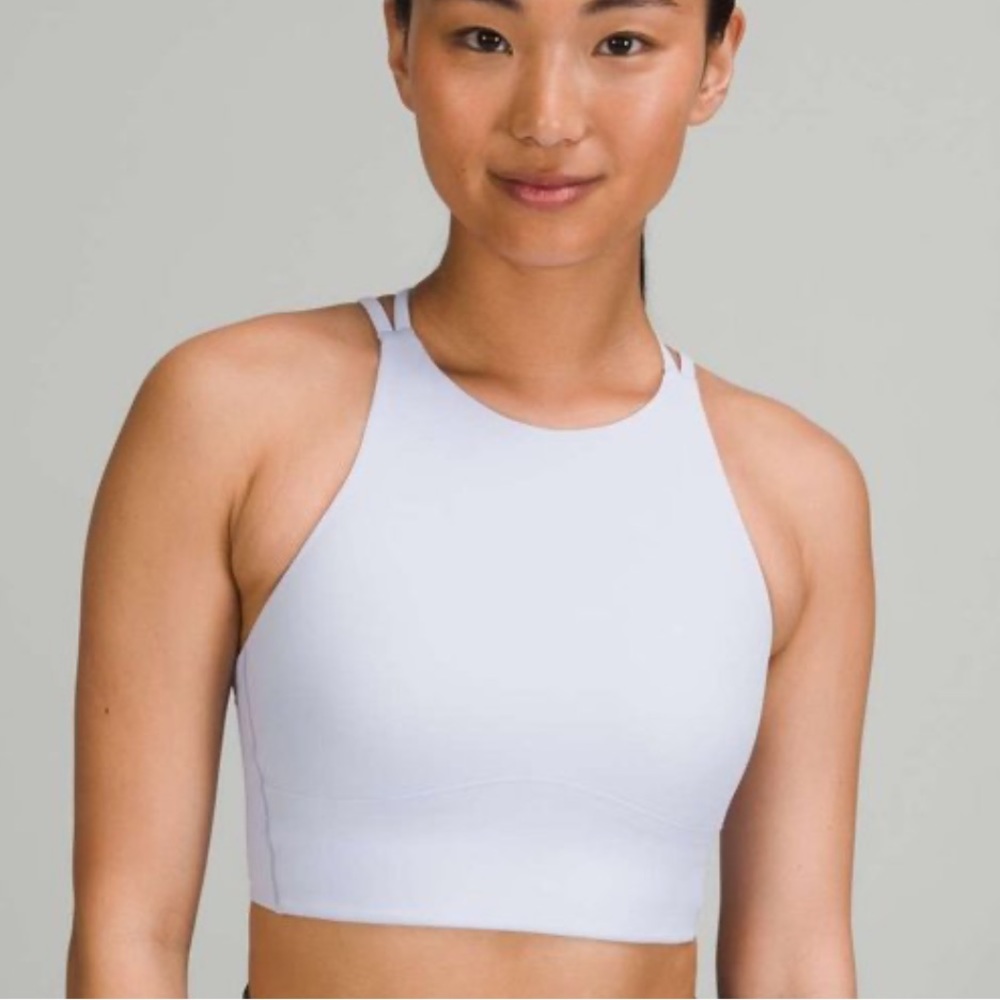 Lululemon Like a Cloud High Neck Longline Bra (Light Blue)